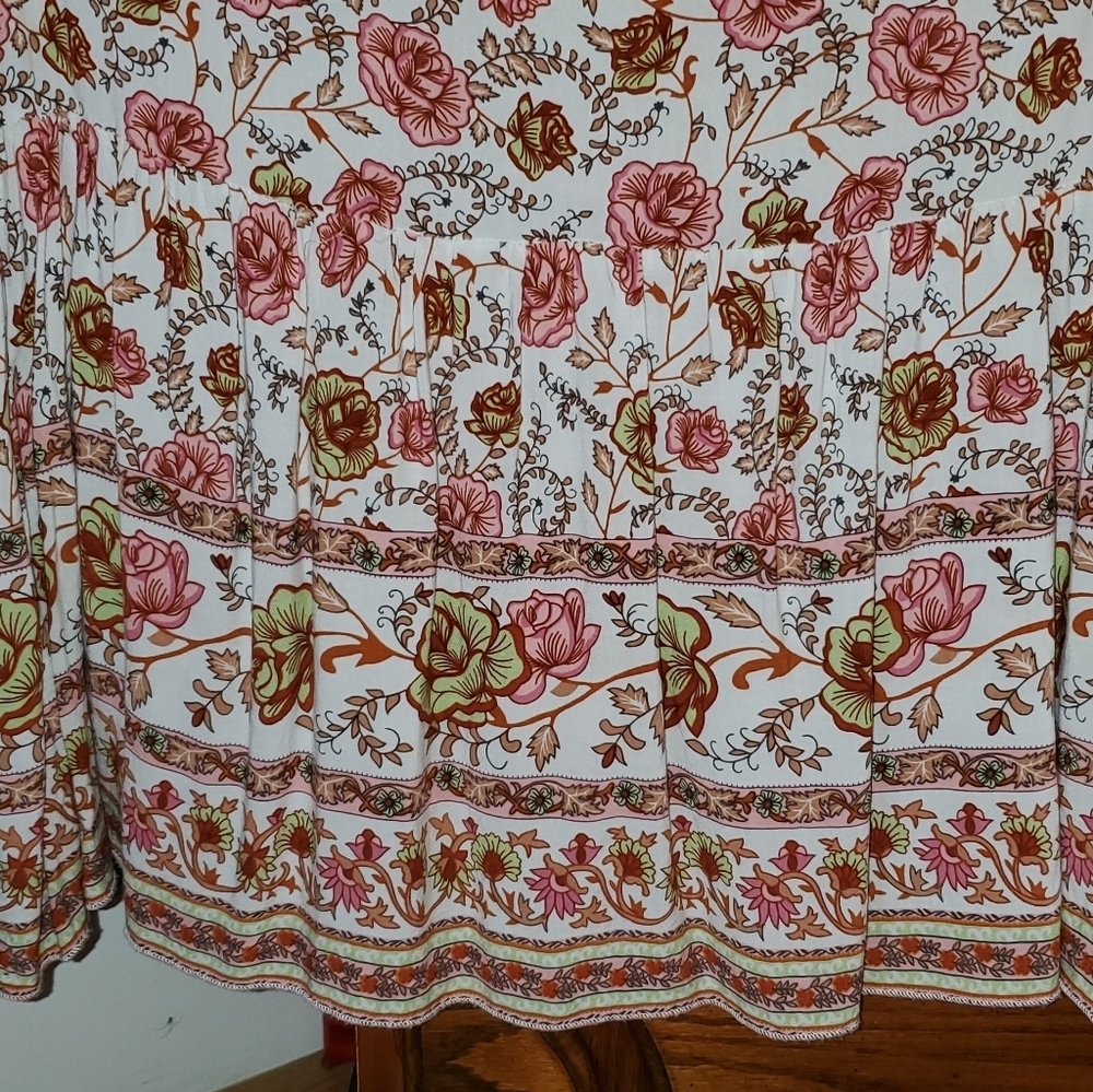 SHEIN Women's Floral Print Peplum Top - Picture 7 of 8